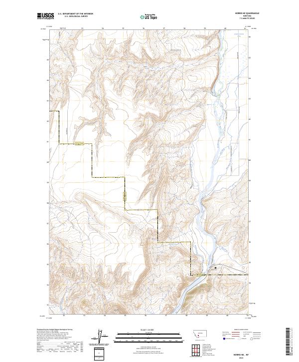 Norris NE, MT — USGS 7.5-minute topo (2024)