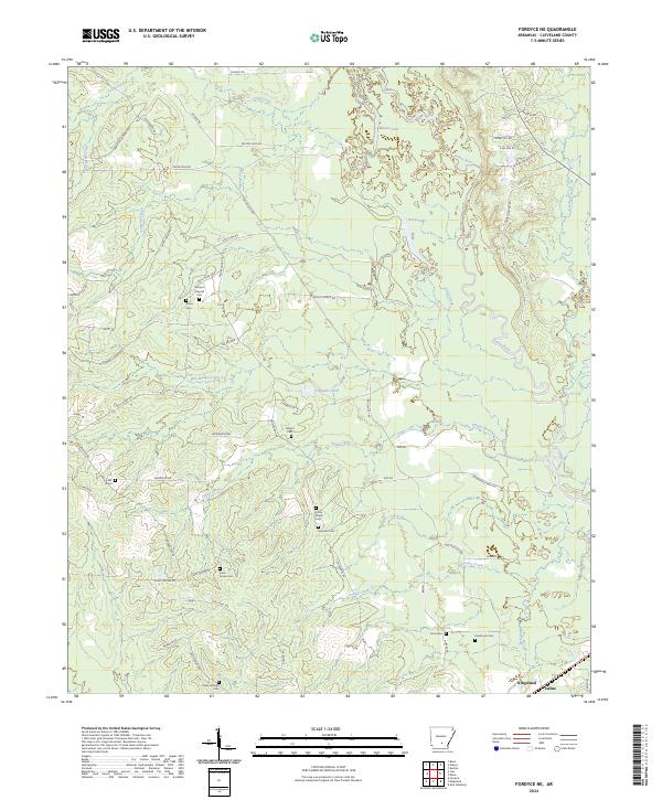 Fordyce NE, AR — USGS 7.5-minute topo (2024)