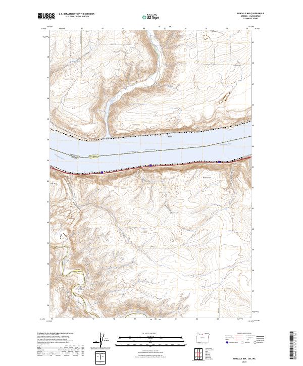 Sundale NW, OR-WA — USGS 7.5-minute topo (2024)