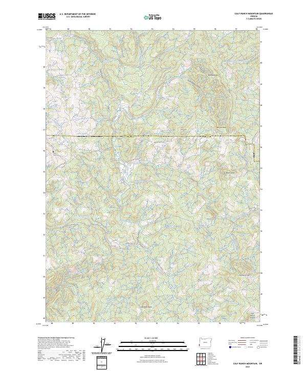 Calf Ranch Mountain, OR — USGS 7.5-minute topo (2023)