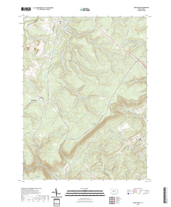 Sandy Ridge, PA — USGS 7.5-minute topo (2023)