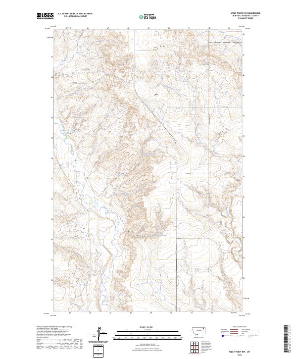 Wolf Point NW, MT — USGS 7.5-minute topo (2024)