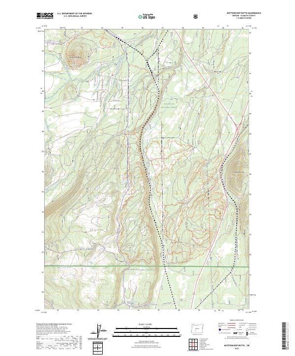 Muttonchop Butte, OR — USGS 7.5-minute topo (2023)