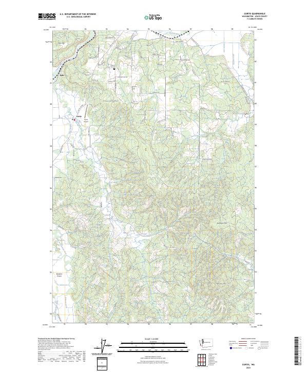 Curtis, WA — USGS 7.5-minute topo (2023)