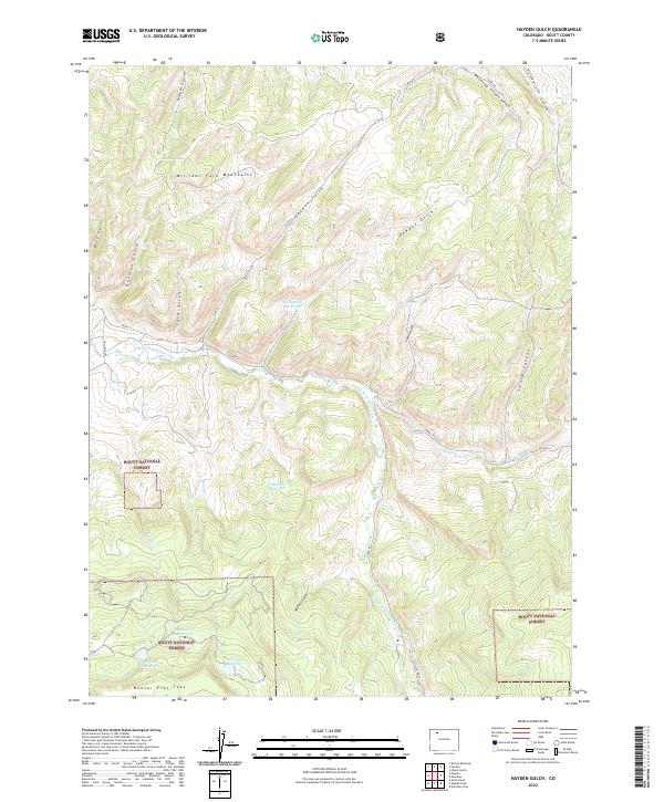 Hayden Gulch, CO — USGS 7.5-minute topo (2022)