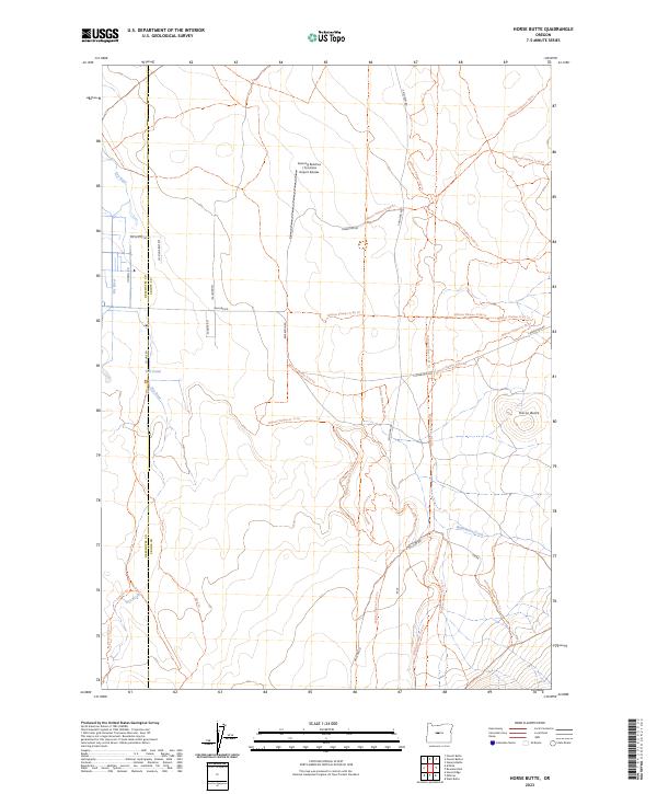 Horse Butte, OR — USGS 7.5-minute topo (2023)