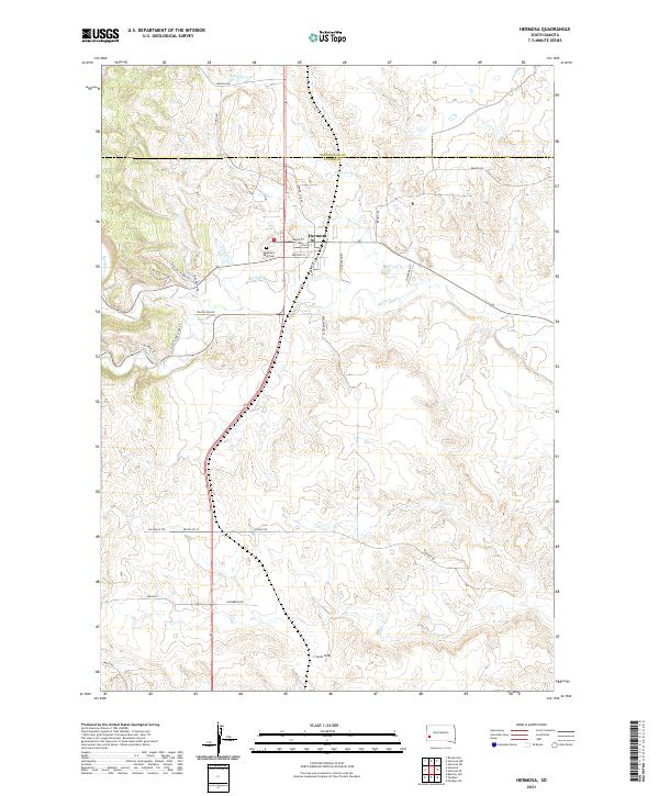 Hermosa, SD — USGS 7.5-minute topo (2021)
