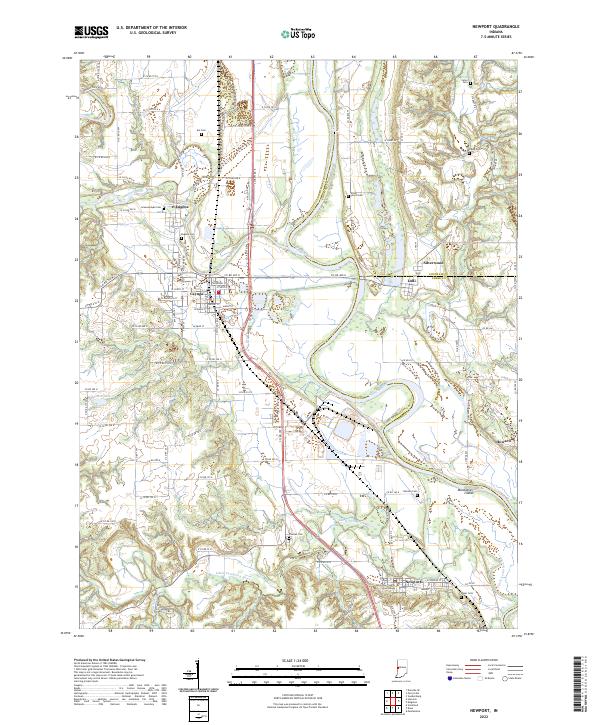 Newport, IN — USGS 7.5-minute topo (2022)