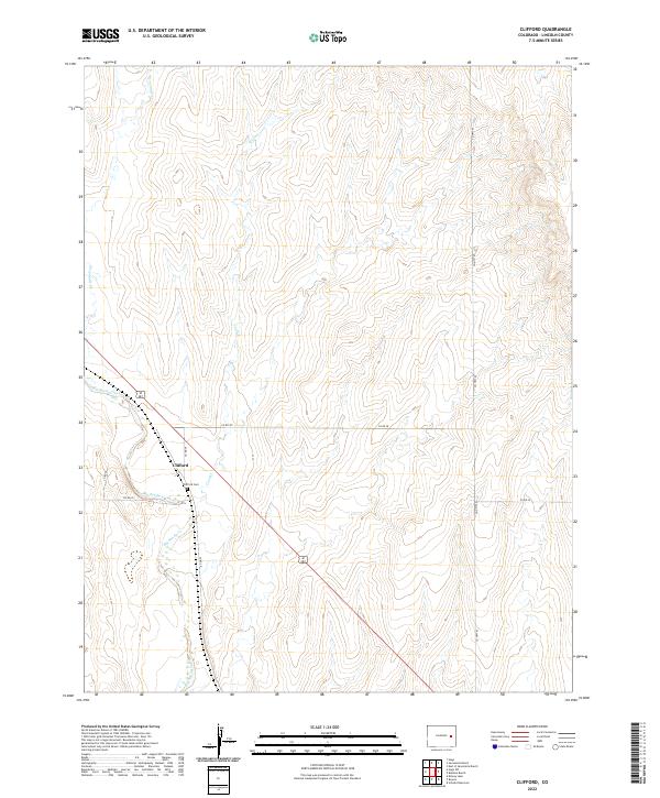 Clifford, CO — USGS 7.5-minute topo (2022)