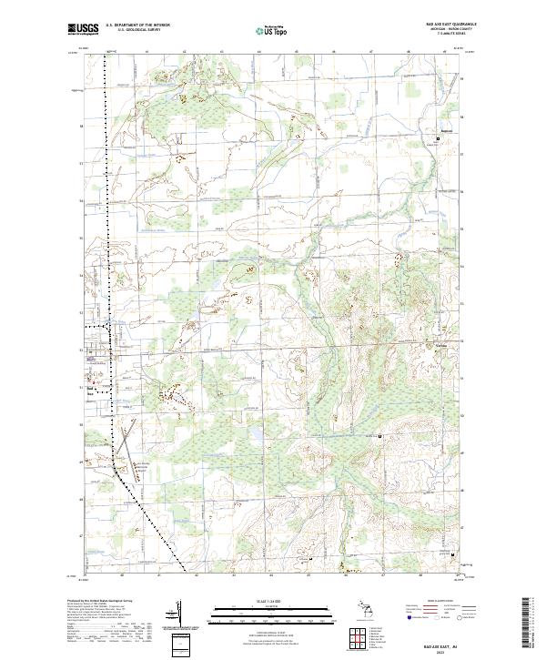 Bad Axe East, MI — USGS 7.5-minute topo (2023)
