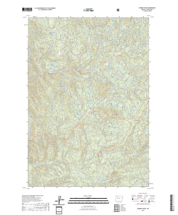 Chimney Peak, OR — USGS 7.5-minute topo (2023)