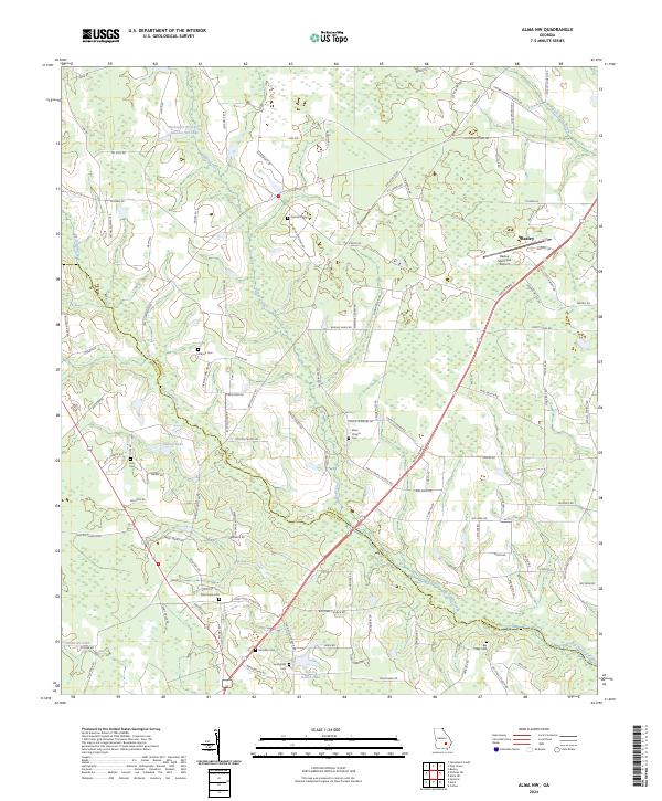 Alma NW, GA — USGS 7.5-minute topo (2024)