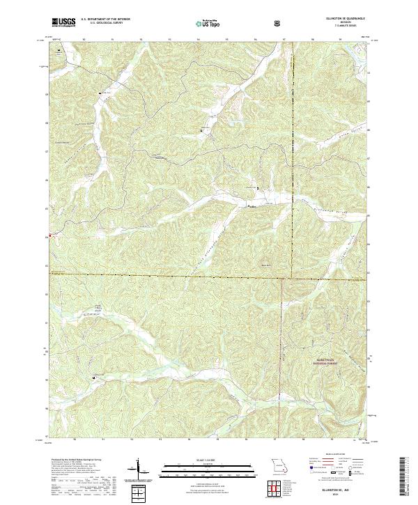Ellington SE, MO — USGS 7.5-minute topo (2021)