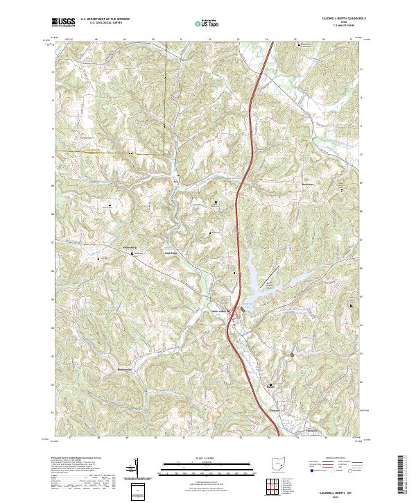 Caldwell North, OH — USGS 7.5-minute topo (2023)