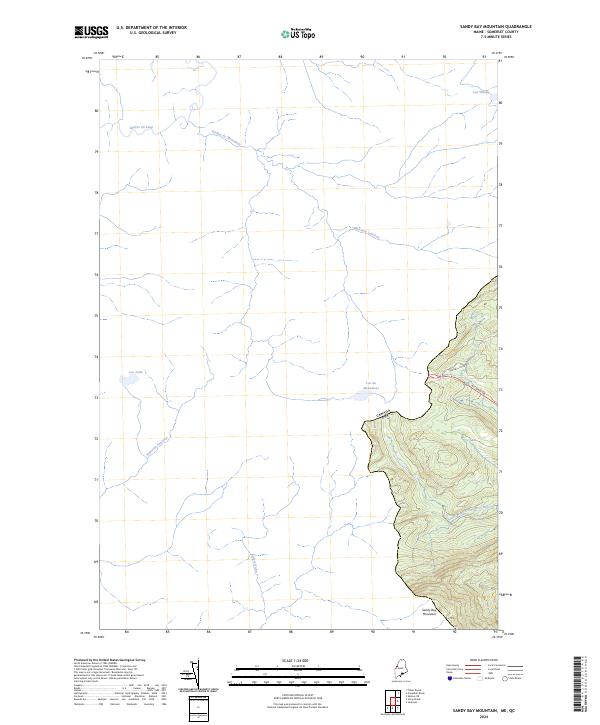 Sandy Bay Mountain, ME-QC — USGS 7.5-minute topo (2024)