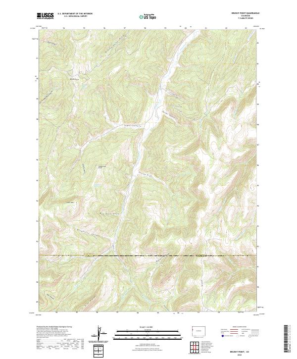 Brushy Point, CO — USGS 7.5-minute topo (2022)