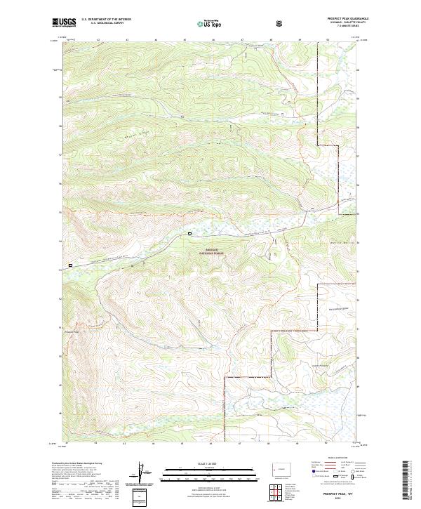 Prospect Peak, WY — USGS 7.5-minute topo (2021)