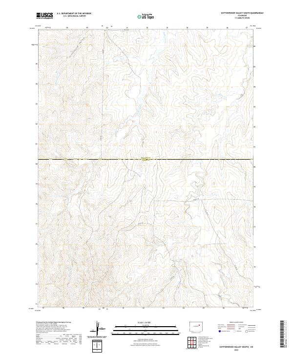 Cottonwood Valley South, CO — USGS 7.5-minute topo (2022)