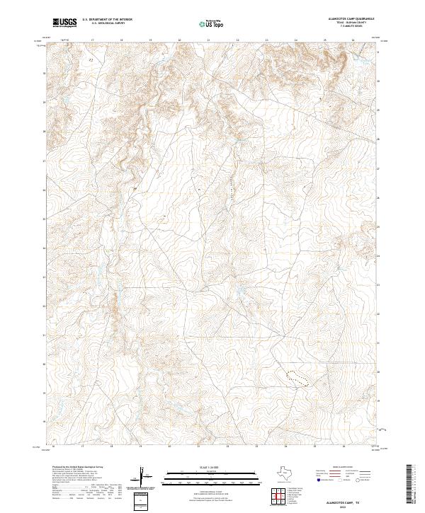 Alamocitos Camp, TX — USGS 7.5-minute topo (2022)