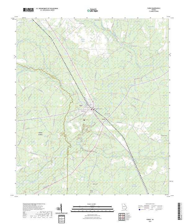 Fargo, GA — USGS 7.5-minute topo (2024)