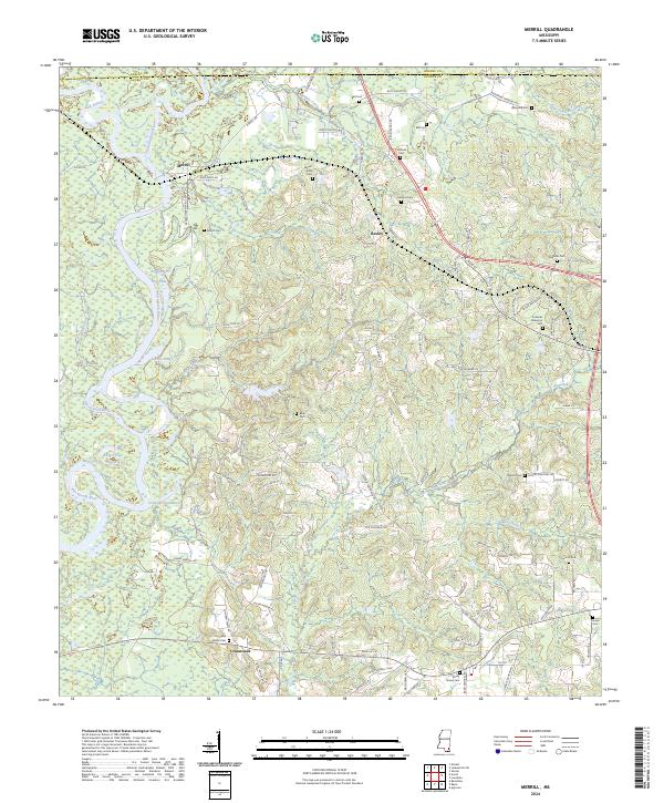 Merrill, MS — USGS 7.5-minute topo (2024)