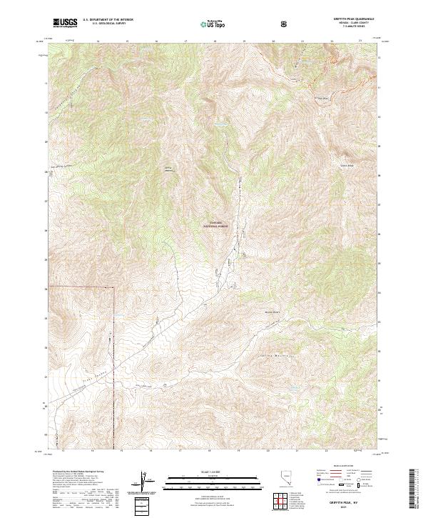 Griffith Peak, NV — USGS 7.5-minute topo (2021)