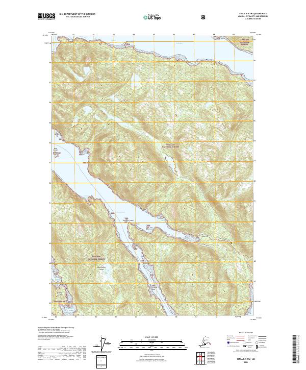 Sitka B-5 SW, AK — USGS 7.5-minute topo (2021)
