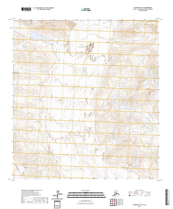 Talkeetna D-2 SE, AK — USGS 7.5-minute topo (2023)