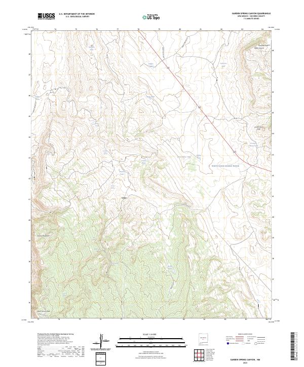 Garden Spring Canyon, NM — USGS 7.5-minute topo (2023)