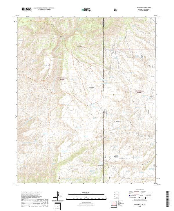 Alma Mesa, AZ-NM — USGS 7.5-minute topo (2021)