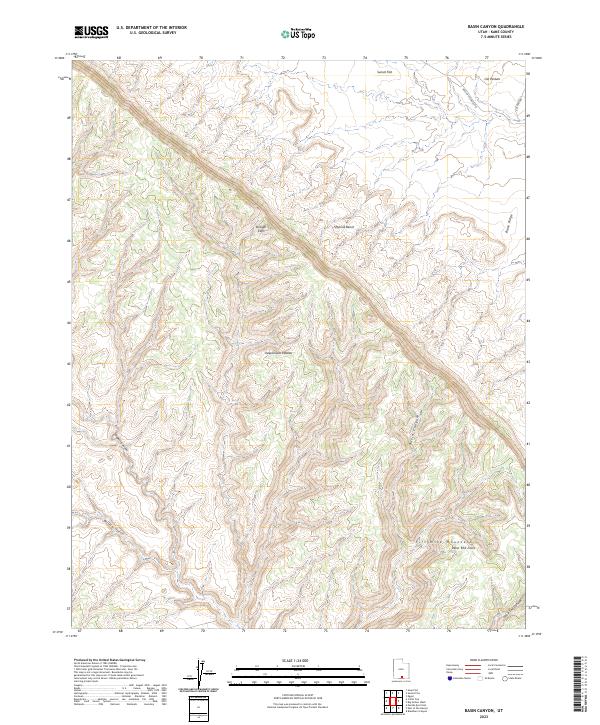 Basin Canyon, UT — USGS 7.5-minute topo (2023)