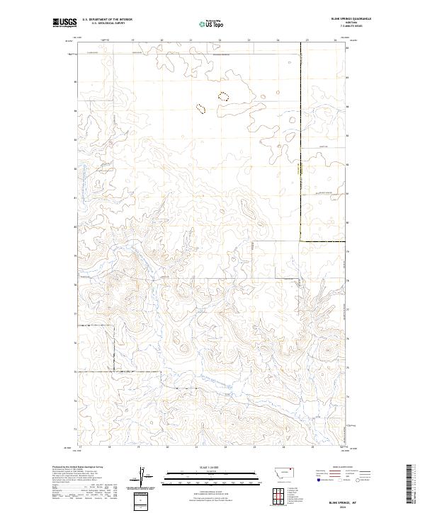 Blink Springs, MT — USGS 7.5-minute topo (2024)