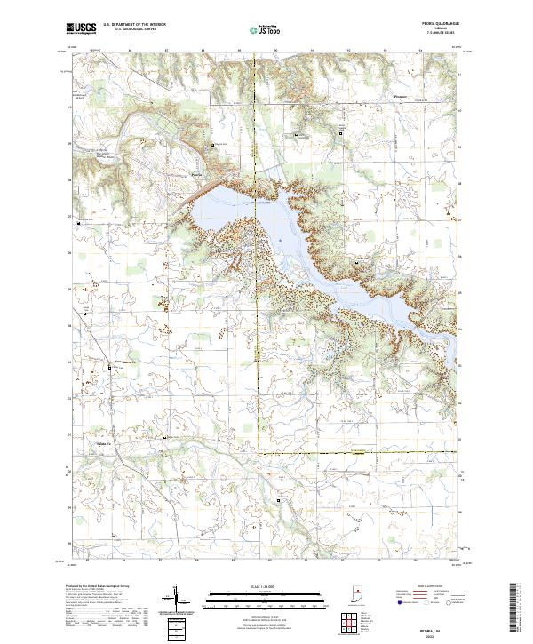 Peoria, IN — USGS 7.5-minute topo (2022)
