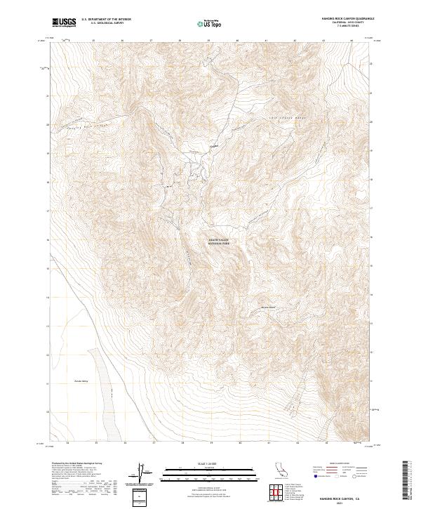 Hanging Rock Canyon, CA — USGS 7.5-minute topo (2021)