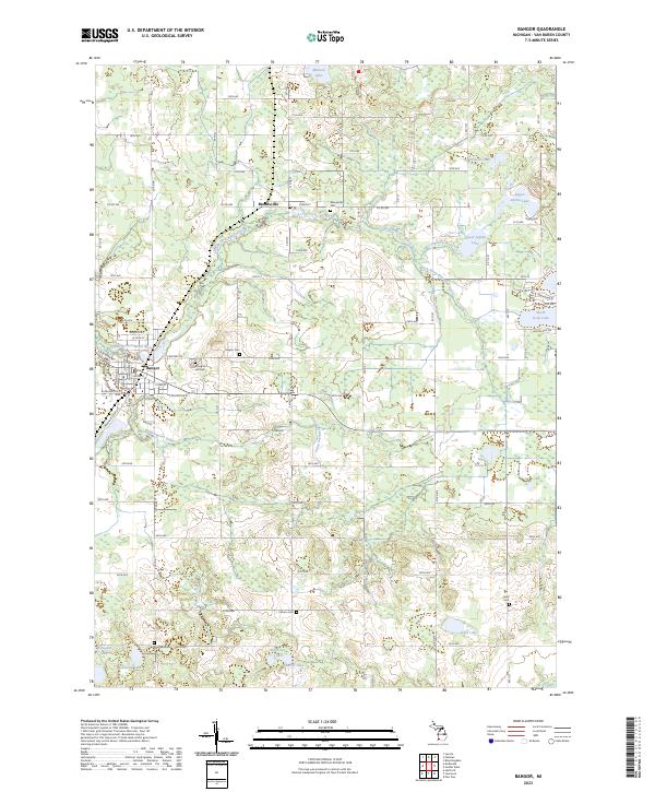 Bangor, MI — USGS 7.5-minute topo (2023)