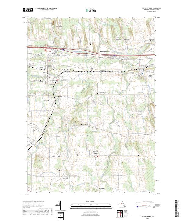Clifton Springs, NY — USGS 7.5-minute topo (2023)