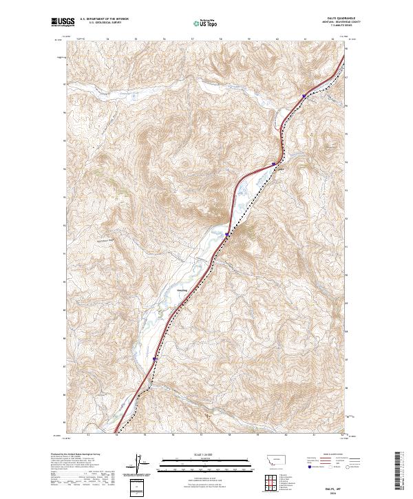 Dalys, MT — USGS 7.5-minute topo (2024)