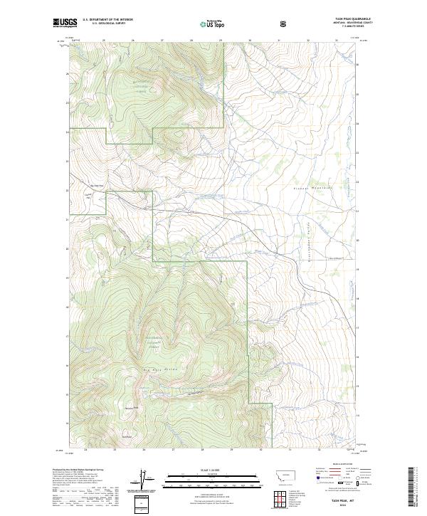 Tash Peak, MT — USGS 7.5-minute topo (2024)