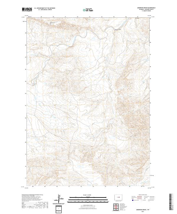 Anderson Draw, WY — USGS 7.5-minute topo (2021)