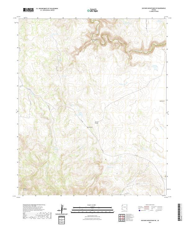 Natanes Mountains NE, AZ — USGS 7.5-minute topo (2021)