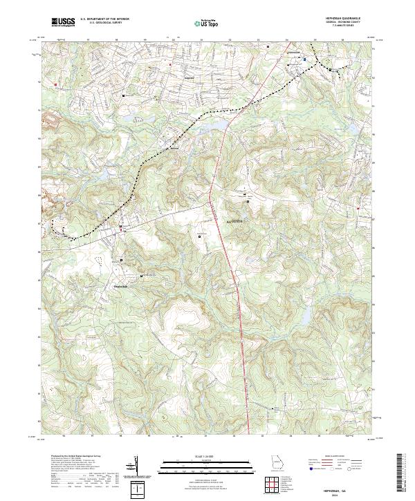 Hephzibah, GA — USGS 7.5-minute topo (2024)