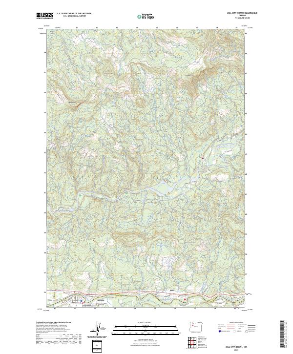 Mill City North, OR — USGS 7.5-minute topo (2023)
