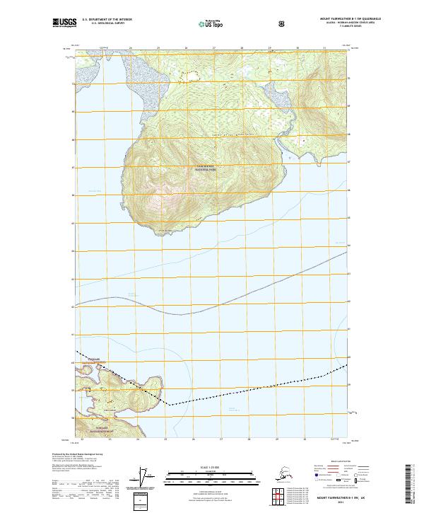 Mount Fairweather B-1 SW, AK — USGS 7.5-minute topo (2021)