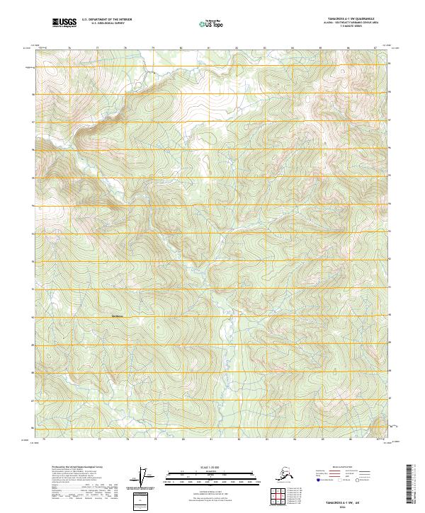Tanacross A-1 SW, AK — USGS 7.5-minute topo (2024)