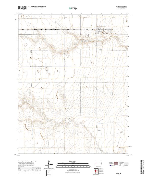 Modoc, KS — USGS 7.5-minute topo (2022)