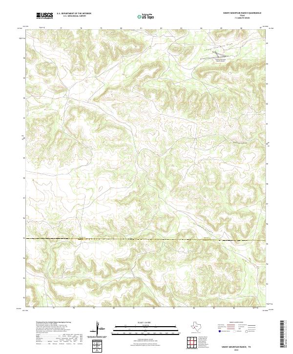 Smoky Mountain Ranch, TX — USGS 7.5-minute topo (2022)