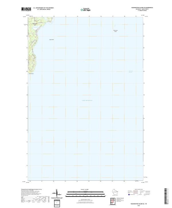 Washington Island SE, WI — USGS 7.5-minute topo (2022)