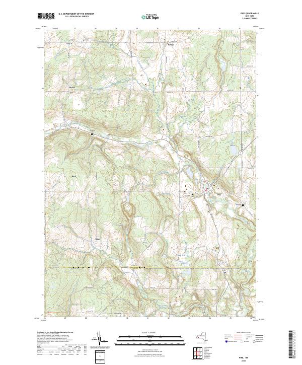 Pike, NY — USGS 7.5-minute topo (2023)