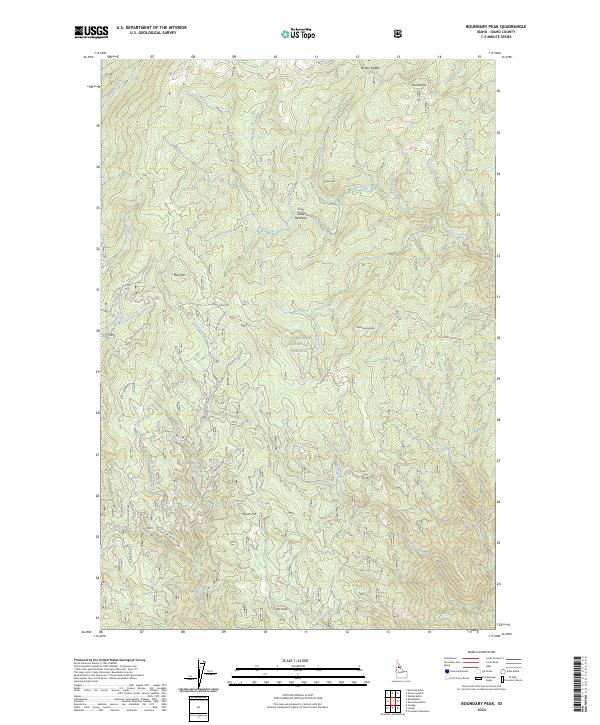 Boundary Peak, ID — USGS 7.5-minute topo (2024)