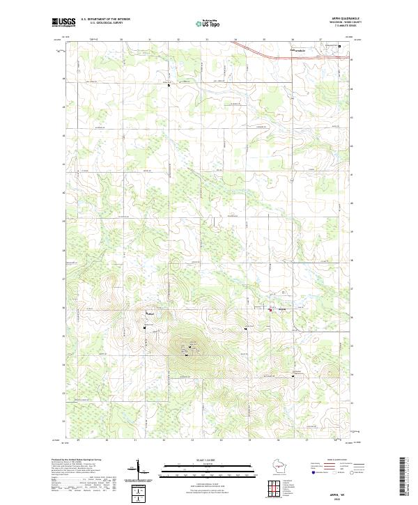 Arpin, WI — USGS 7.5-minute topo (2022)